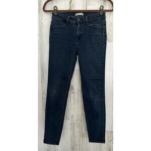 Uniqlo Women’s Tapered Jean Leggings Size 25 (25x25) Dark Wash Mid‎ Rise READ